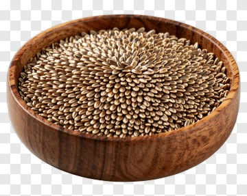 Wooden Bowl Filled With Seeds PNG