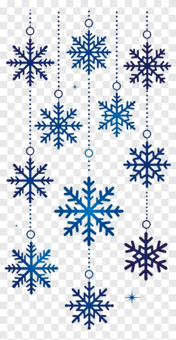Blue Snowflakes Hanging Decoration PNG