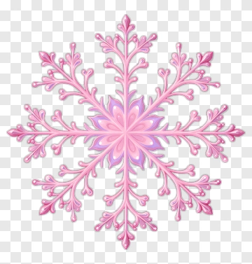 Pink Snowflake Design PNG