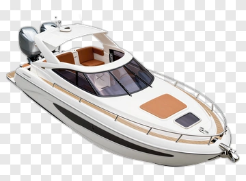 White Motorboat With A Sleek Design PNG