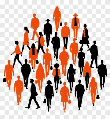 Silhouette Business Team Walking Together PNG