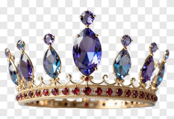 Gold Crown With Purple And Red Gems PNG