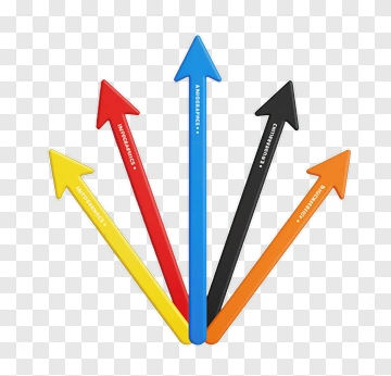 Colorful Directional Arrows PNG