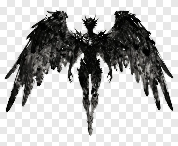 Dark Angel With Wings PNG