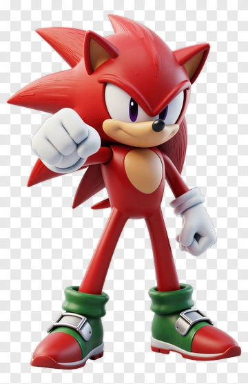 3D Red Hedgehog Character PNG