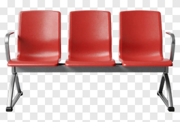 Red Waiting Room Bench PNG