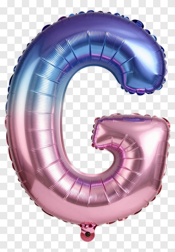 Colorful Balloon Letter G PNG
