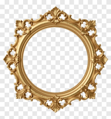 Gold Decorative Picture Frame PNG