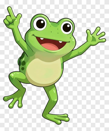 Cartoon Frog Dancing PNG