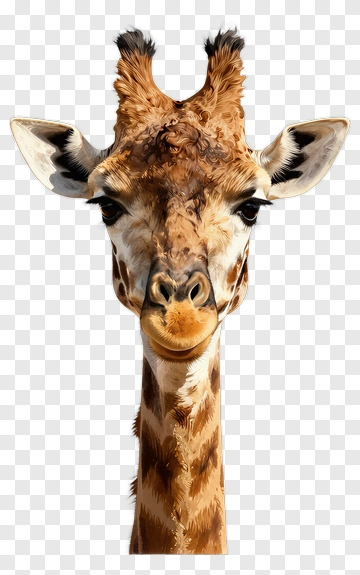Giraffe Portrait PNG