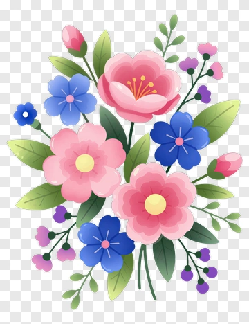 Colorful Flower Bouquet PNG