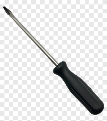 Screwdriver With Black Handle PNG