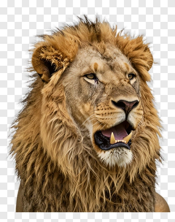 Lion With Majestic Mane PNG