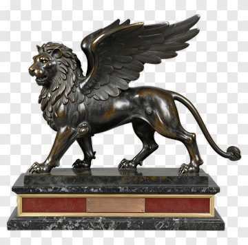 Winged Lion Sculpture PNG