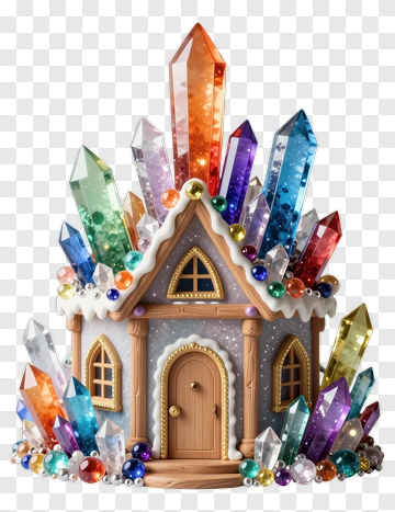 Colorful Crystal House PNG
