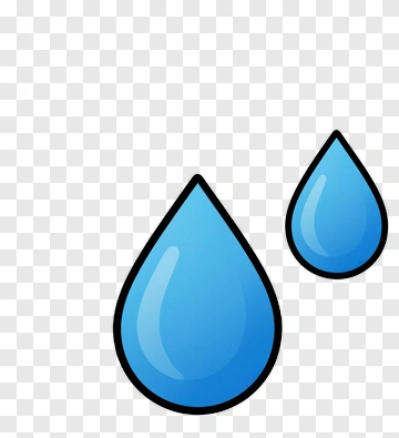 Blue Water Droplets PNG
