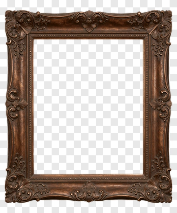 Vintage Ornate Picture Frame PNG