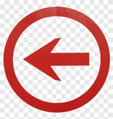 Red Left Arrow Sign PNG