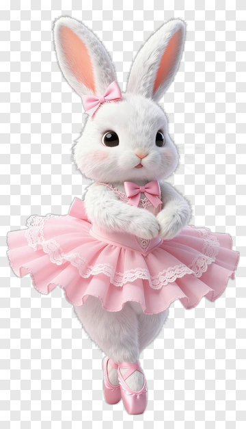 Ballet Bunny In A Pink Tutu PNG