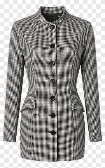 Black And White Houndstooth Blazer PNG