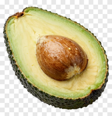 Fresh Avocado Half With Seed PNG