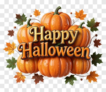 Happy Halloween Pumpkins PNG