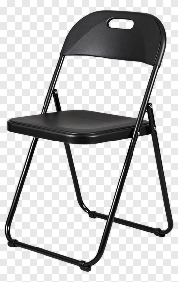 Black Folding Chair PNG