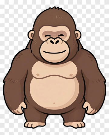 Cartoon Gorilla PNG