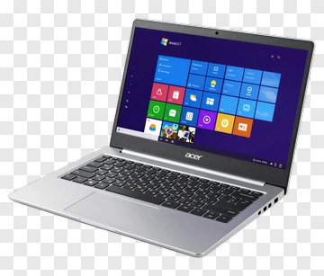 Acer Laptop With Windows Interface PNG