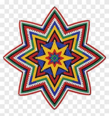 Colorful Star Pattern Design PNG