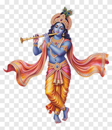 Krishna Playing Flute PNG