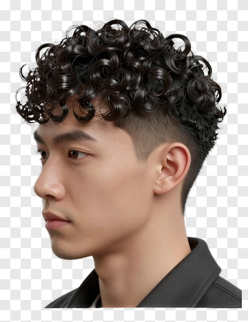 Man With Curly Hair PNG