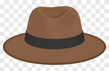 Brown Wide-Brimmed Hat PNG