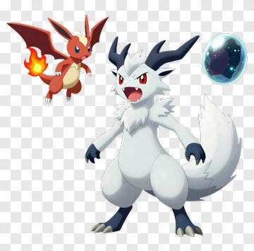 Fantasy Creatures With Fire And Ice Powers PNG