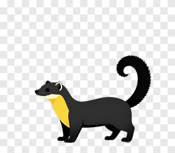 Cartoon Ferret With A Curly Tail PNG