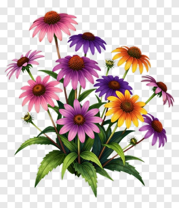 Colorful Flower Bouquet PNG