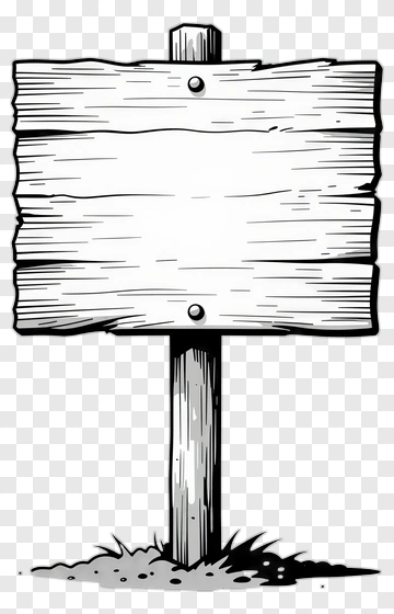 Blank Wooden Signpost PNG