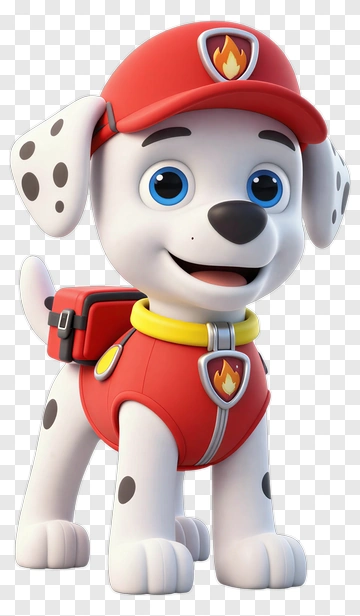 Cartoon Firefighter Dog PNG