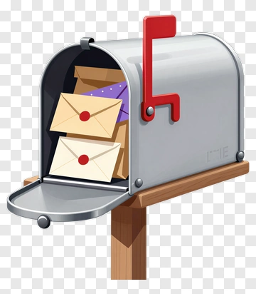 Mailbox With Letters Inside PNG