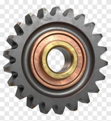 Metal Gear With Copper And Brass Components PNG