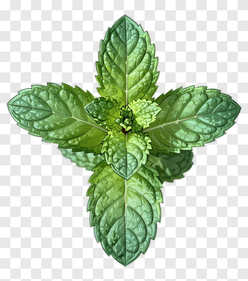 Mint Plant With Green Leaves PNG