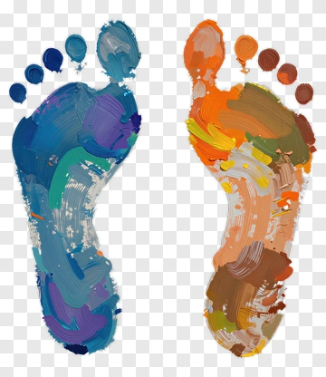 Colorful Footprints PNG