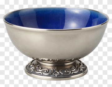 Decorative Bowl With Blue Interior PNG