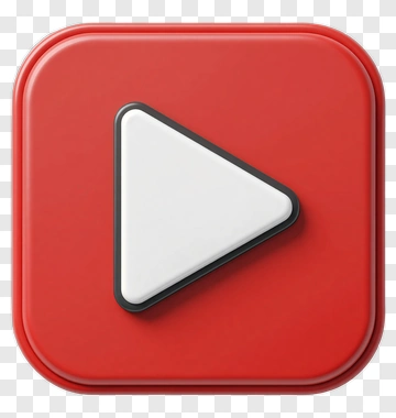 Red Play Button Icon PNG