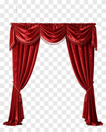 Red Velvet Stage Curtain PNG
