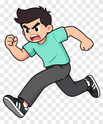 Cartoon Boy Running PNG