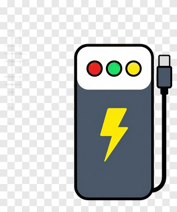 Power Bank With Charging Cable PNG