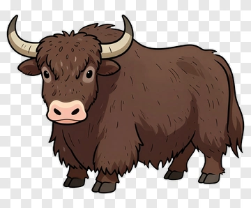 Cartoon Yak PNG