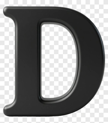 Black Letter D PNG