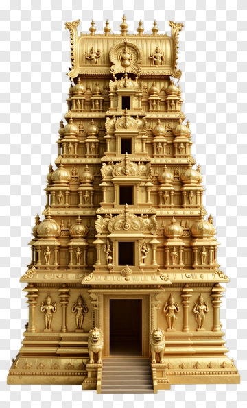 Golden Temple Structure PNG